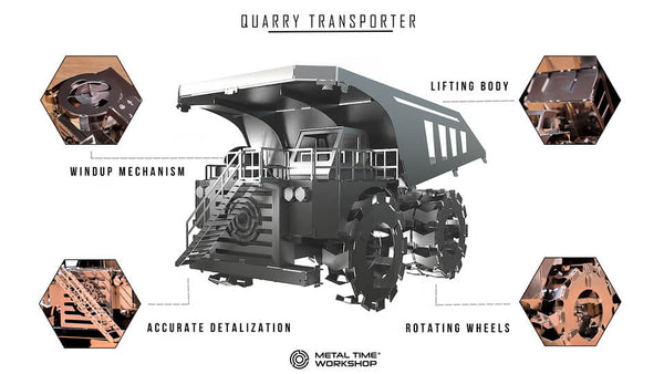 Quarry Transporter Mining Truck Mechanical Model Kit