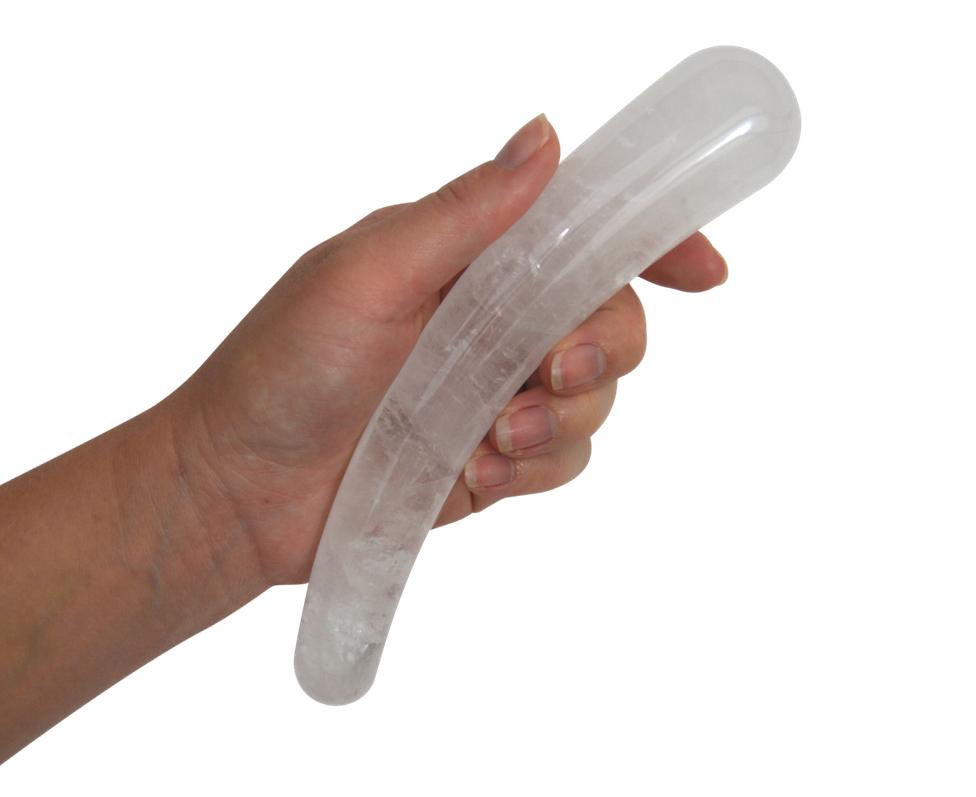 Crystal Quartz Crescent Yoni Wand - Elevate Pleasure to New Realms