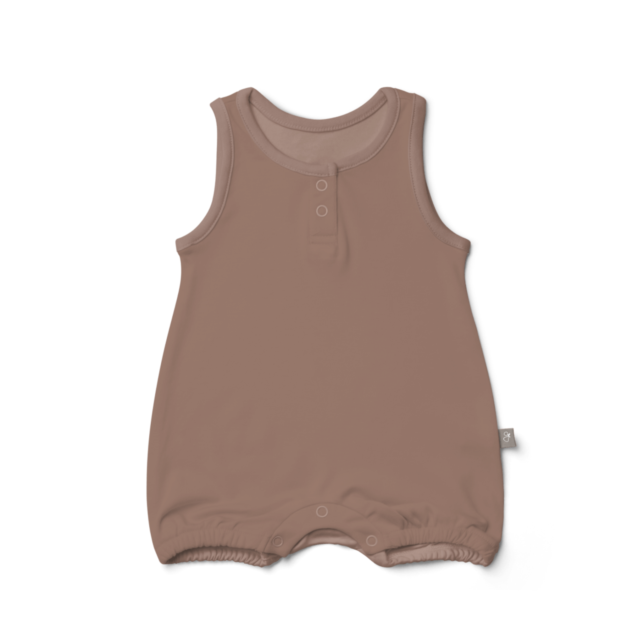 Brown baby romper on a transparent background