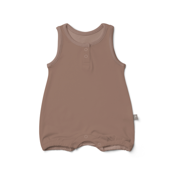 Brown baby romper on a transparent background