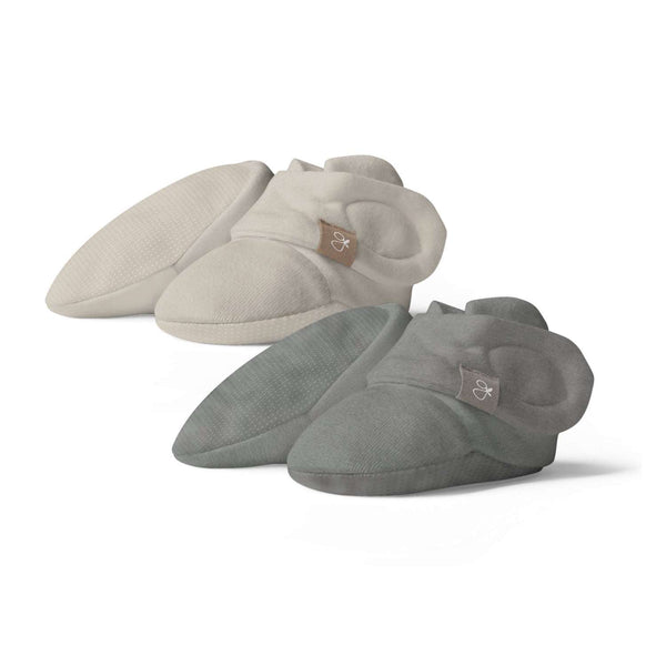 goumikids Stay On Baby Boots 2-Pack | Boulder + Birch | Bamboo & Organic Cotton