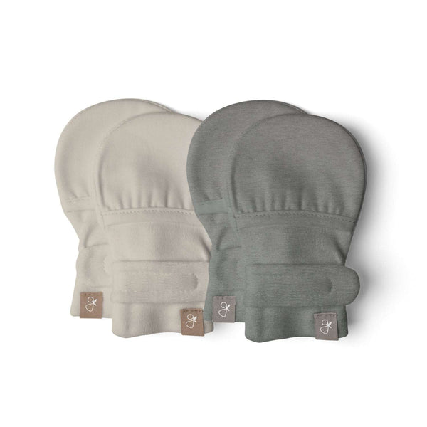 goumikids Stay On Baby Mitts 2-Pack | Boulder + Birch | Bamboo & Organic Cotton
