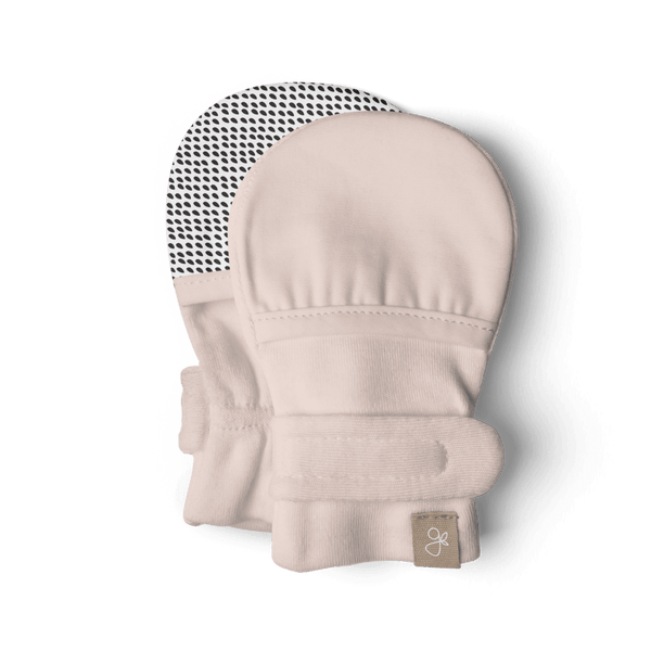 goumikids Stay-On Baby Mitts in Rose | Scratch Prevention & Warmth