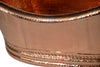 30" Oval Tub Shaped Hammered Copper Cooler