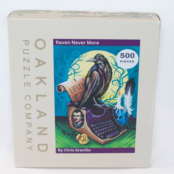 Raven Never More puzzle box printed with the original Chris Granillo artwork