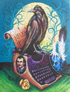 Completed Raven Never More 500 piece jigsaw puzzle with Edgar Allan Poe inspired gothic raven artwork by Chris Granillo
