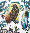 Partially assembled Raven Never More 500 piece jigsaw puzzle