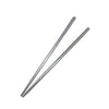 Two metal rods on a white background