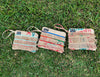 Recycled Fringe Clutch - Upcycled Jute Rice Bag Bag