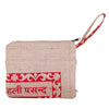 Recycled Fringe Clutch - Upcycled Jute Rice Bag Bag