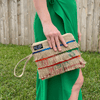 Recycled Fringe Clutch, one-of-a-kind eco-friendly design