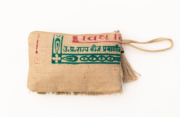 Recycled Fringe Clutch, fair trade accessory from Rice Love