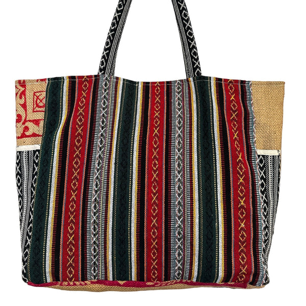 Recycled Travel Tote Delhi - Upcycled Rice Bag Tote