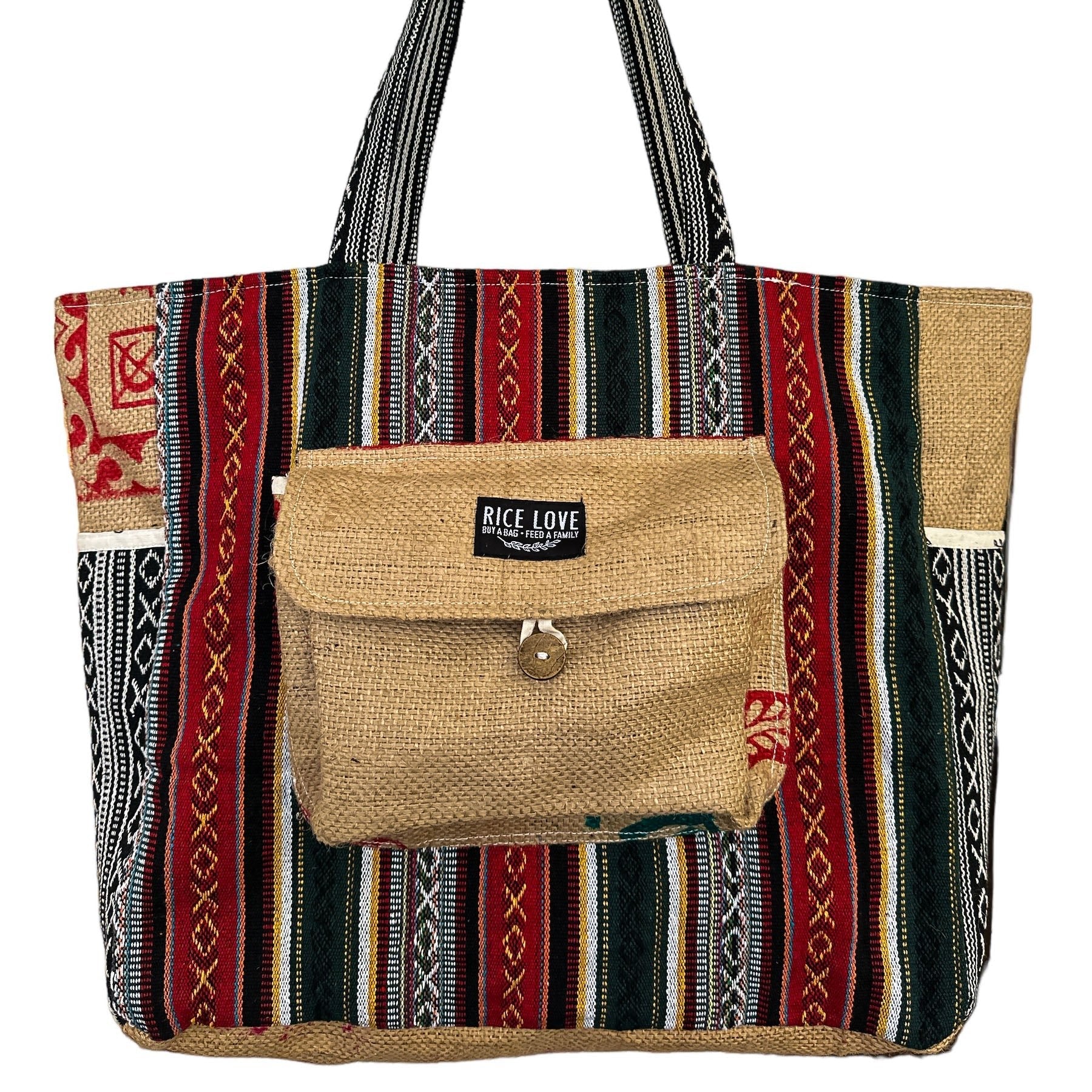 Recycled Travel Tote Delhi - Upcycled Rice Bag Tote