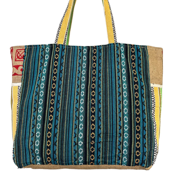 Recycled Travel Tote Goa upcycled jute travel bag