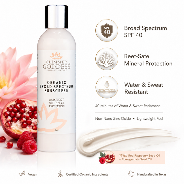 Organic Reef-Safe Sunscreen SPF 40 – Non-Nano Zinc, Broad Spectrum