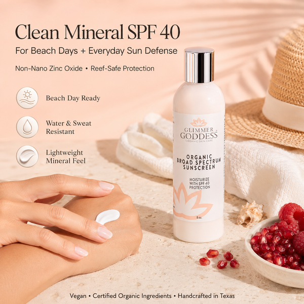 Organic Reef-Safe Sunscreen SPF 40 – Non-Nano Zinc, Broad Spectrum
