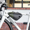Waterproof Rockbros bicycle frame bag showing water-resistant HDPE material