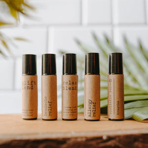 Soulistic Root essential oil roller collection – Headache, Breathe, Allergy, Uplift and Relax blends