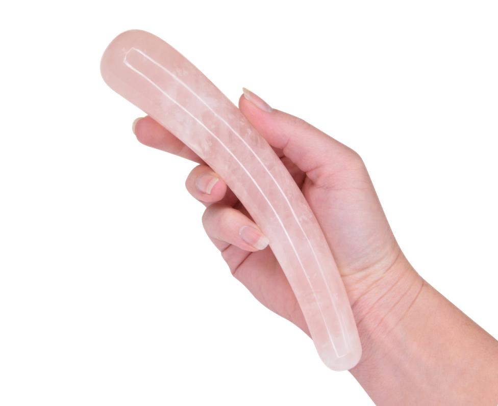 Experience ultimate pleasure with our Rose Quartz Crescent Yoni Wand. Infused with positive energy, this sleek, climate-friendly tool enhances self-love and intimacy. Perfect for solo or couple sessions. Order yours today!