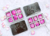 Close-up of large ice cubes released from ecozoi stainless steel ice tray