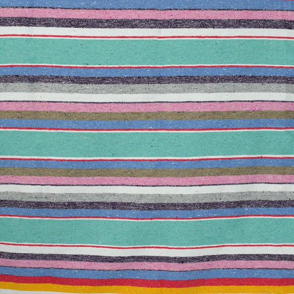 100% Cotton Serape Blanket - Mint Pastel