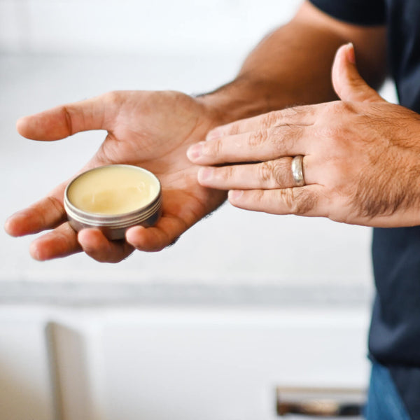 Nourish & heal dry hands, cuticles, elbows & more! Organic Eucalyptus & Mint Salve - Intense moisture, soothing scent, handcrafted with love. Shop sustainable skincare now!