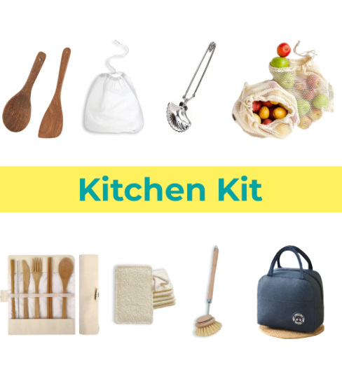 Boîte écologique Kiwi | Kit de cuisine zéro déchet