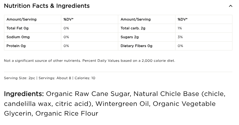 Wintergreen Natural Chewing Gum - A Clean, Refreshing, and Eco-Friendly Chew