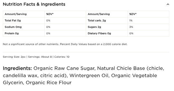Wintergreen Natural Chewing Gum - A Clean, Refreshing, and Eco-Friendly Chew