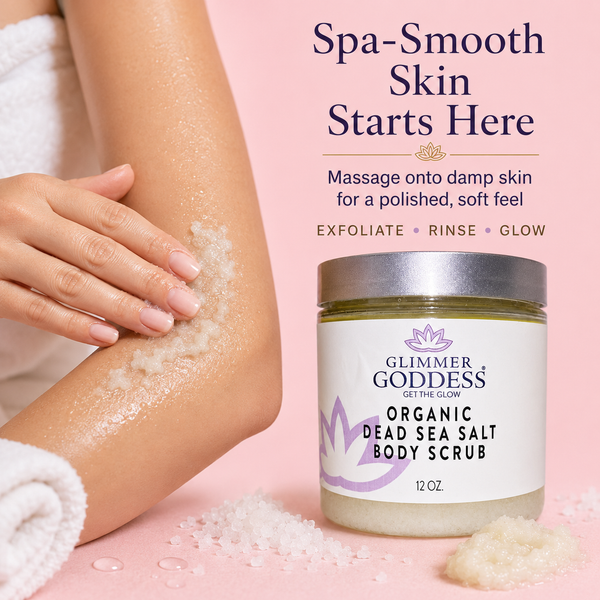 Organic Body Scrub with Dead Sea Salt & Shea Butter – Glimmer Goddess®