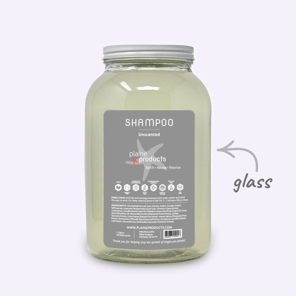 Plaine Products Vegan Shampoo – Hydrating, Eco-Friendly Hair Care Made in Ohio
