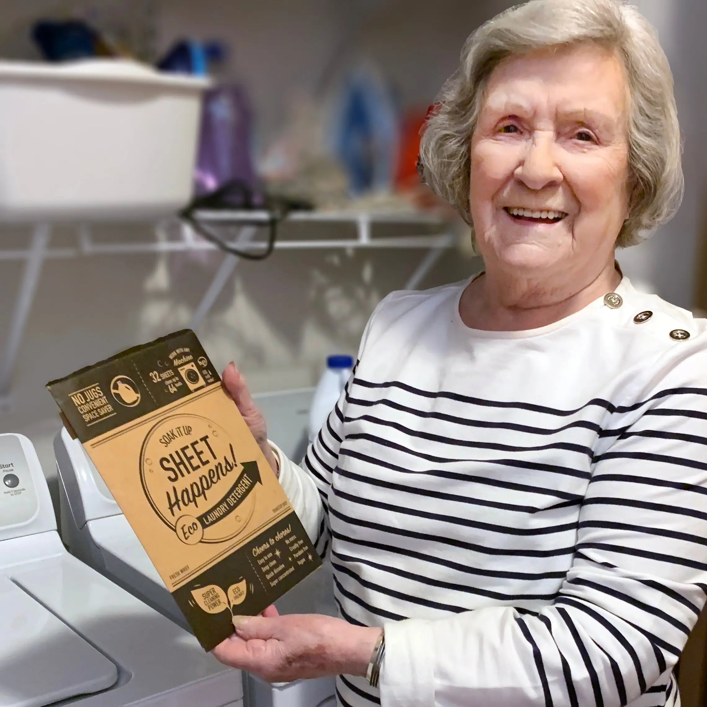 Sheet Happens Eco Laundry Detergent Sheets – 64 Loads, Plant-Based & Plastic-Free