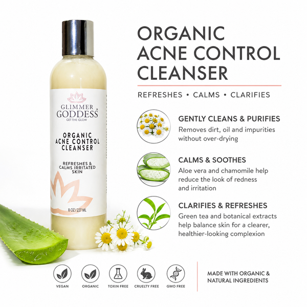 Organic Acne Cleanser with Hemp Seed Oil – Face & Body Wash