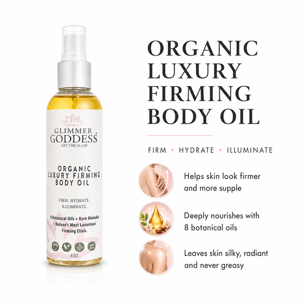 Organic Firming Body Oil – Anti-Aging Treatment with Rosehip & Evening Primrose