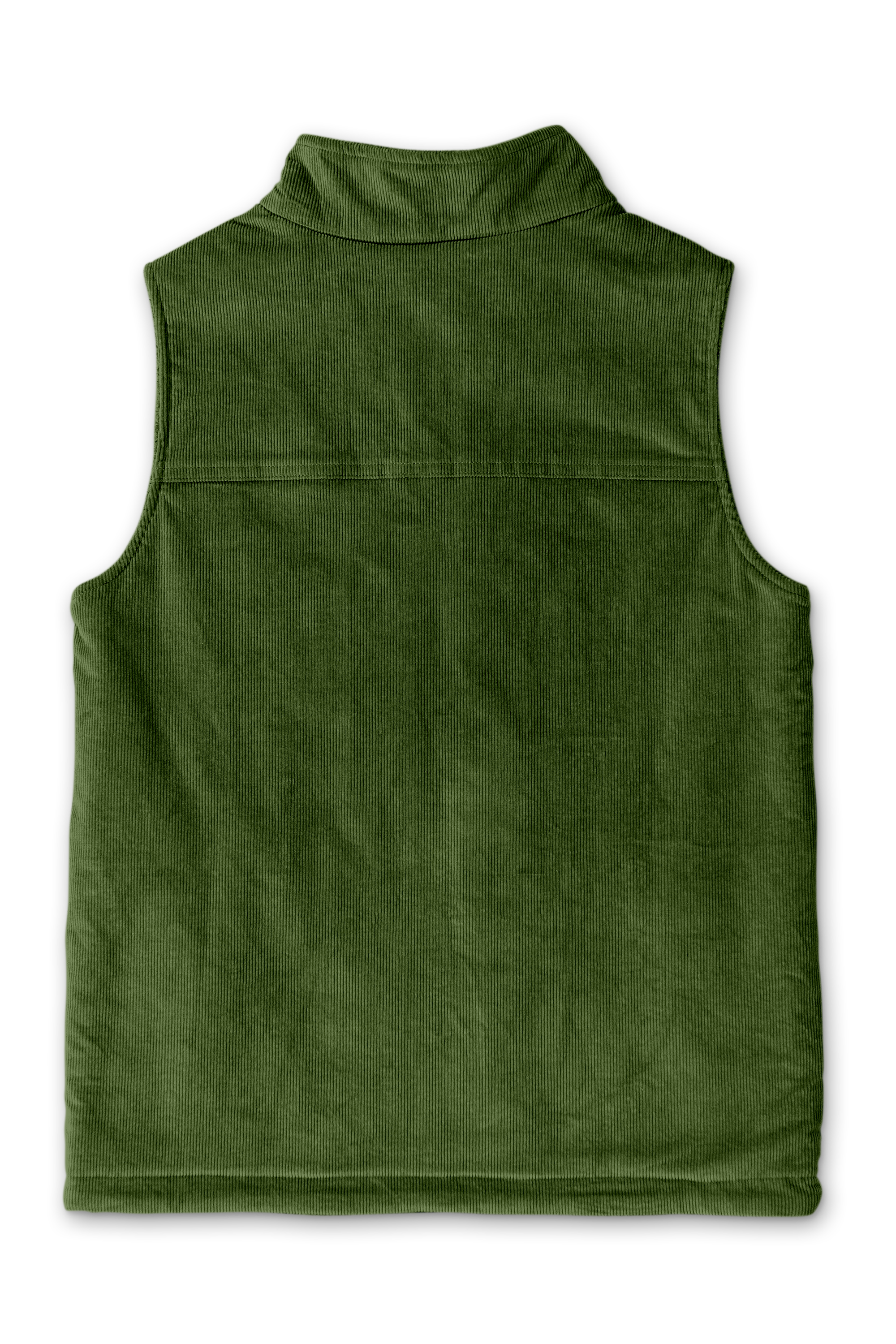 ADULT SHERPA/CORDUROY REVERSIBLE VEST | SPRUCE