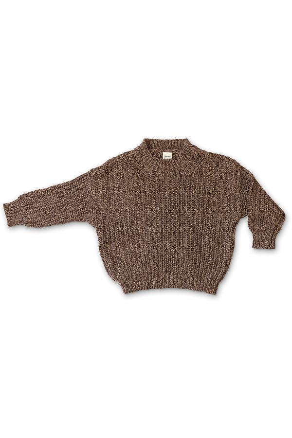 ADULT CHUNKY KNIT SWEATER | BARK