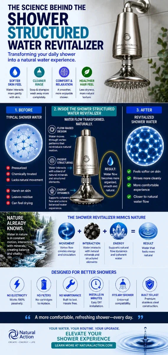 Natural Action Shower Revitalizer – Structured Water Shower Unit