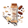 Skout Organic Kids Snack Bar with cookie dough flavor surrounded by ingredients on a dark background