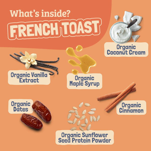 Skout Organic French Toast Kids Bar — plant-based, allergy-friendly snack for kids on the go