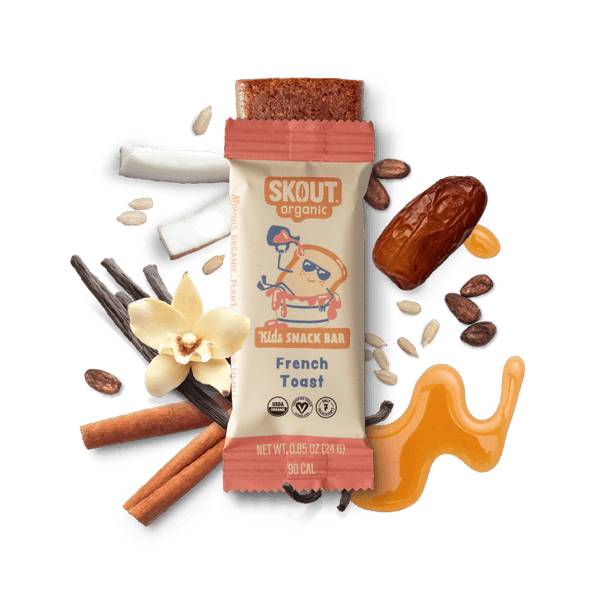Skout Organic French Toast Kids Bar — vegan, gluten-free organic snack bar for kids