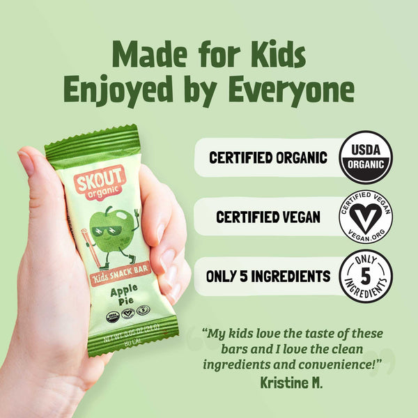 Skout Organic nut-free kids fruit bars made with simple organic ingredients