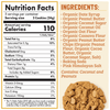 Nutrition facts and ingredients label for a product with a cookie in the corner.