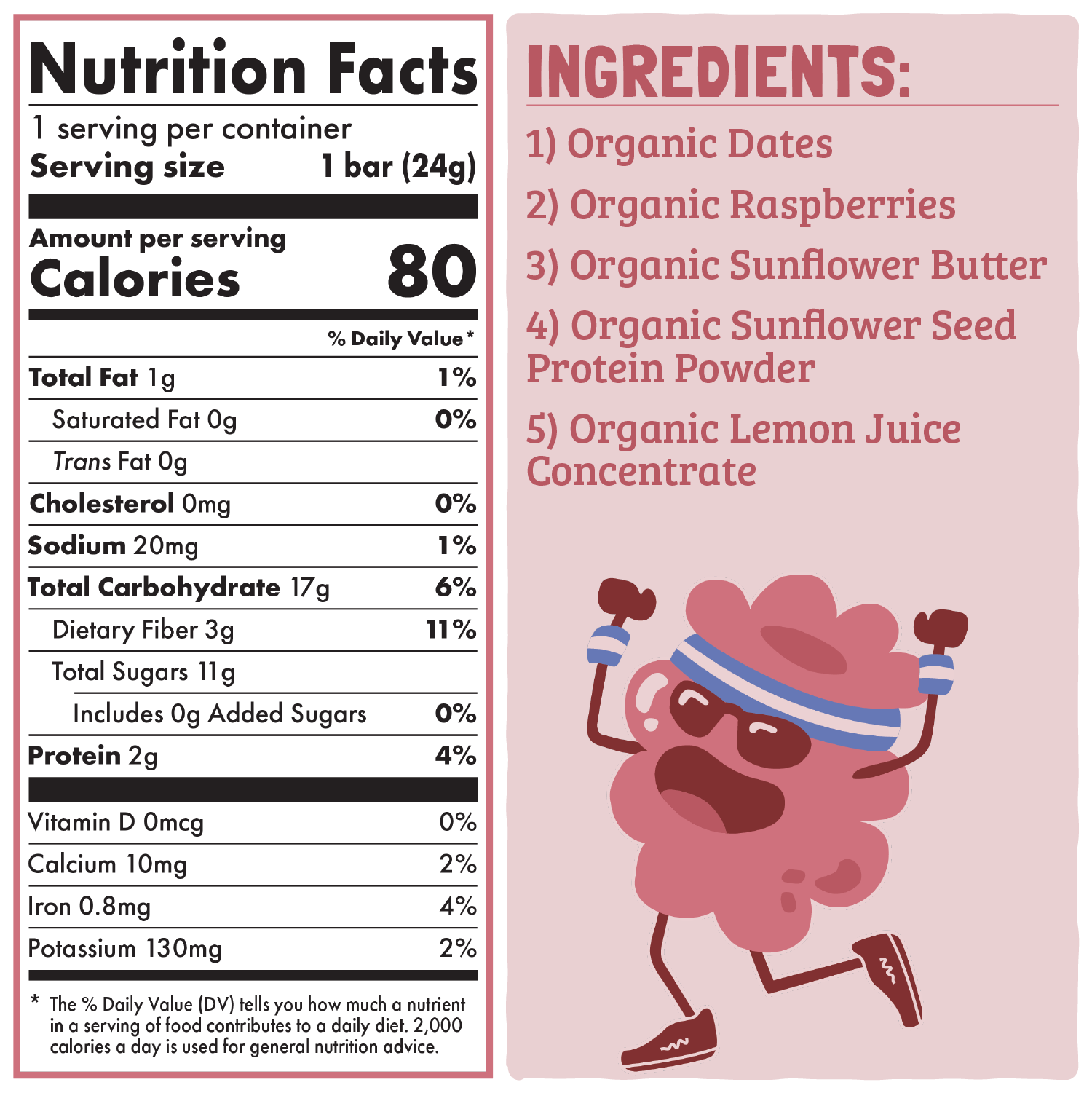 Skout Organic Raspberry Rush Kids Bar packaging — plant-based snack for kids