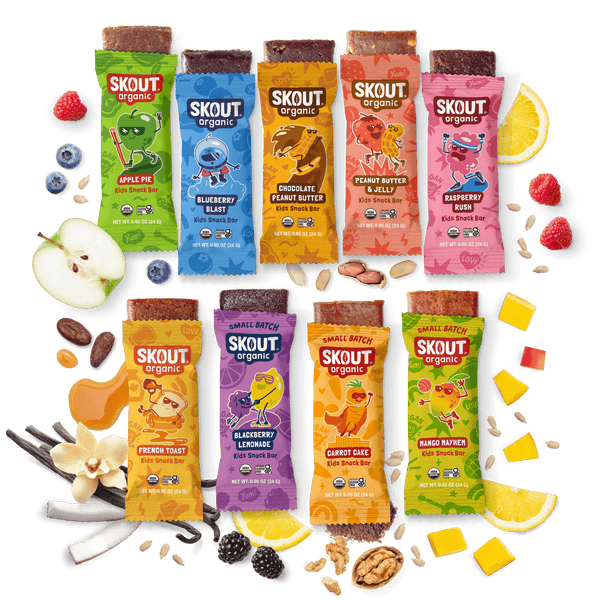 Skout Organic Small Batch Kids Snack Bars – 36-Pack Variety