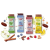 Five Skout snack bars with various flavors on a dark background