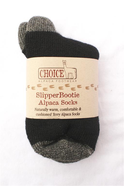 Indulge in the ultimate comfort with our SlipperBootie Alpaca Socks. Made from sustainable alpaca wool, these socks are incredibly warm, breathable, and odor-resistant. Perfect for lounging, working, or sleeping, our socks are the ideal choice for anyone seeking comfort and sustainability. Order yours today!