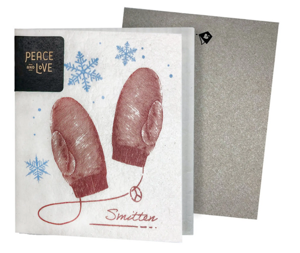 Smitten Mitten Vintage Etching Greeting Clard