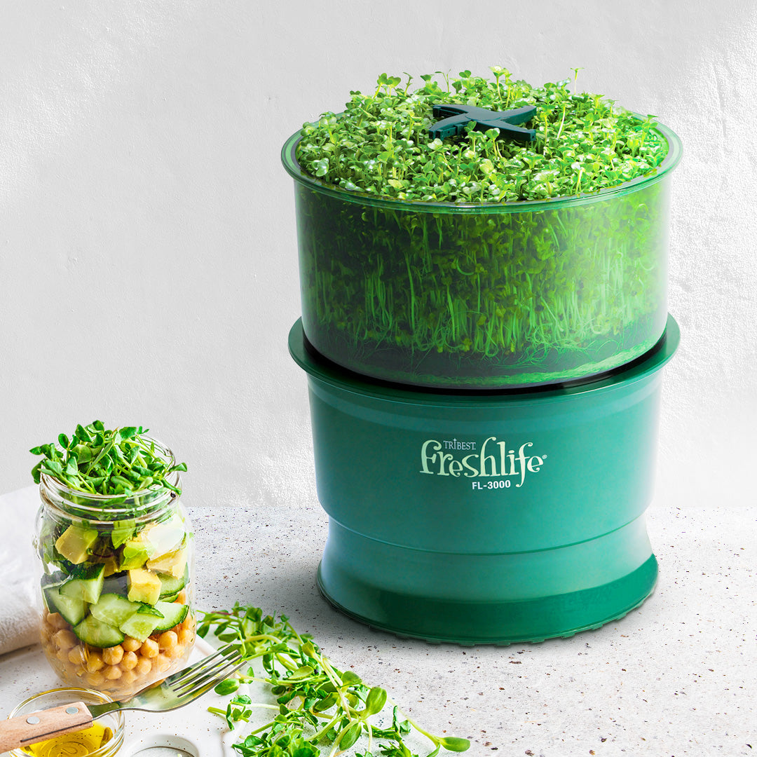 Grow fresh, nutritious sprouts year-round with the effortless Freshlife® 3000 Automatic Sprouter! Enjoy hassle-free cultivation, automatic watering, & endless flavor possibilities. Invest in your health & embrace sustainable living. Shop now & get free shipping!