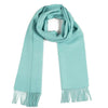 Light blue scarf with fringes on a white background